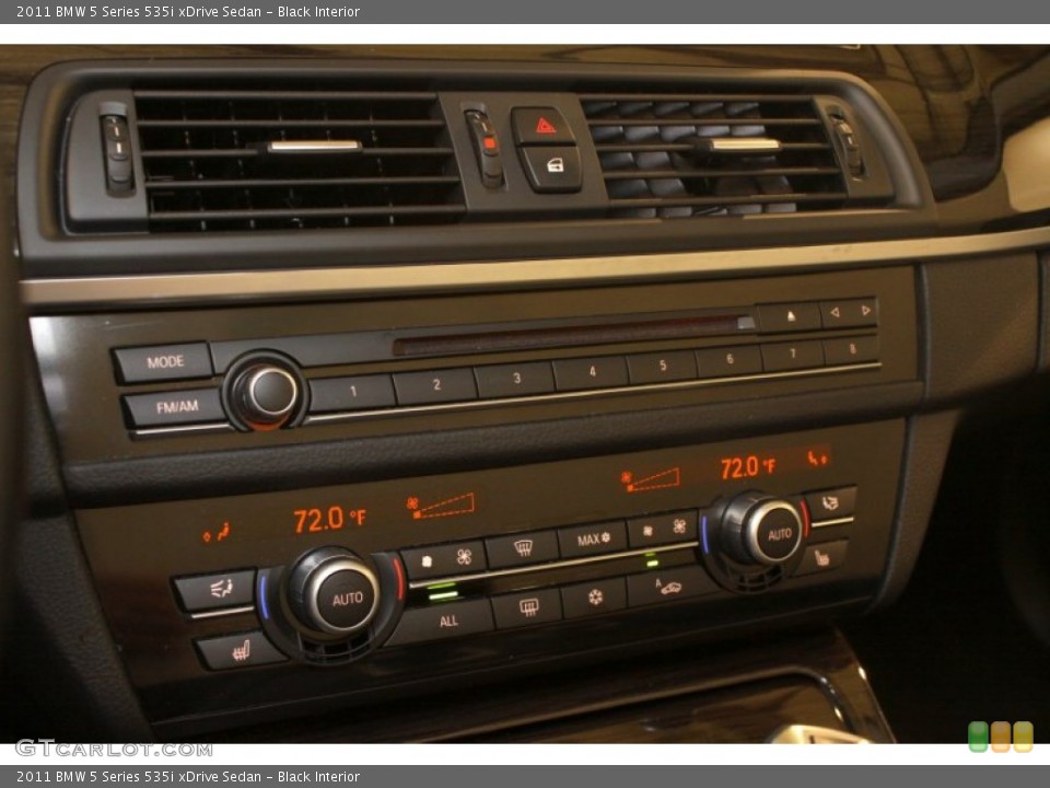 Black Interior Controls for the 2011 BMW 5 Series 535i xDrive Sedan #76429183