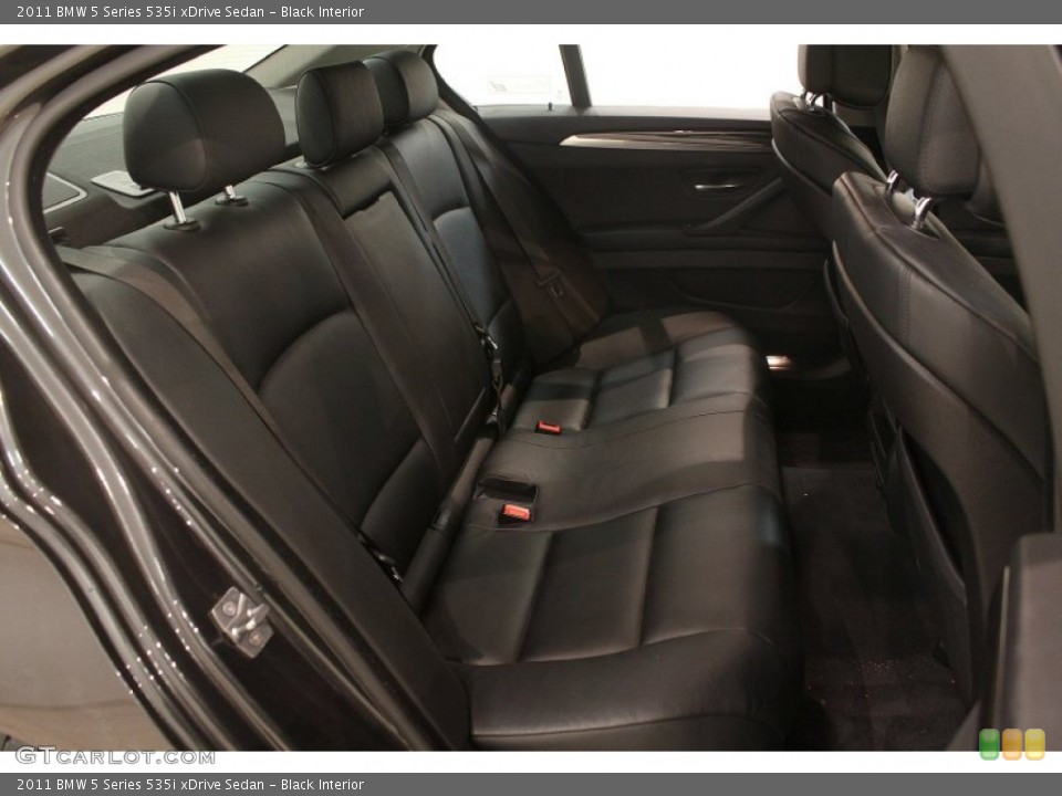 Black Interior Rear Seat for the 2011 BMW 5 Series 535i xDrive Sedan #76429251