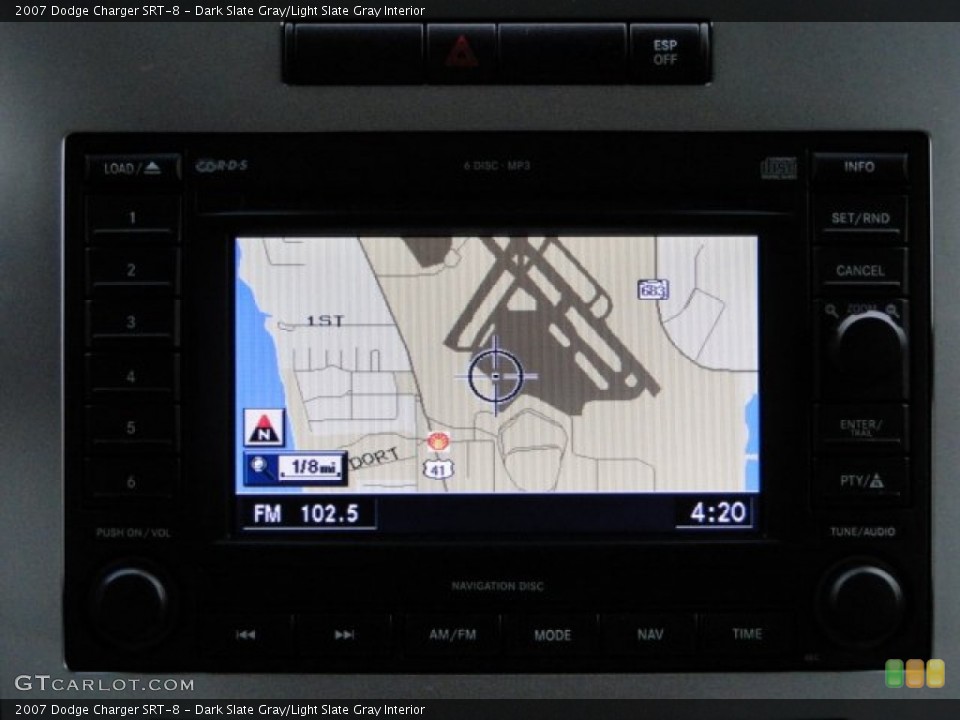Dark Slate Gray/Light Slate Gray Interior Navigation for the 2007 Dodge Charger SRT-8 #76430538