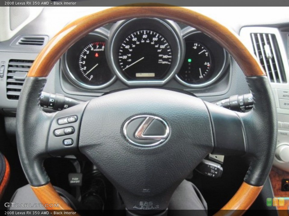 Black Interior Steering Wheel for the 2008 Lexus RX 350 AWD #76431519