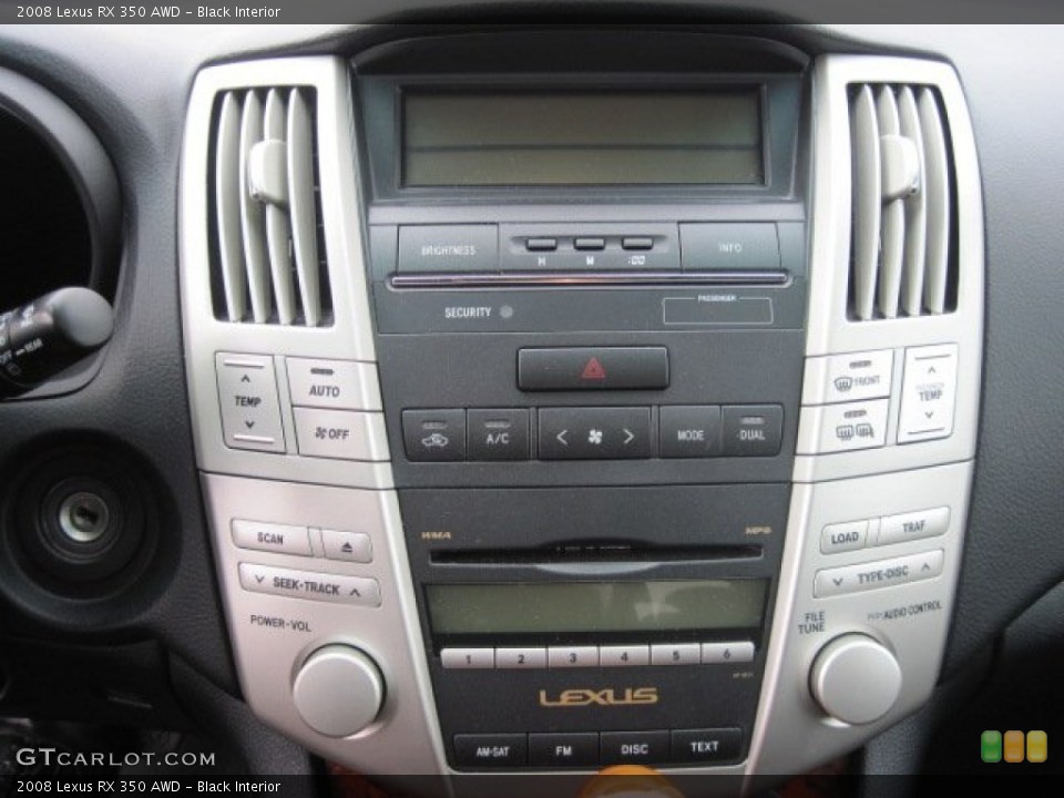 Black Interior Controls for the 2008 Lexus RX 350 AWD #76431531