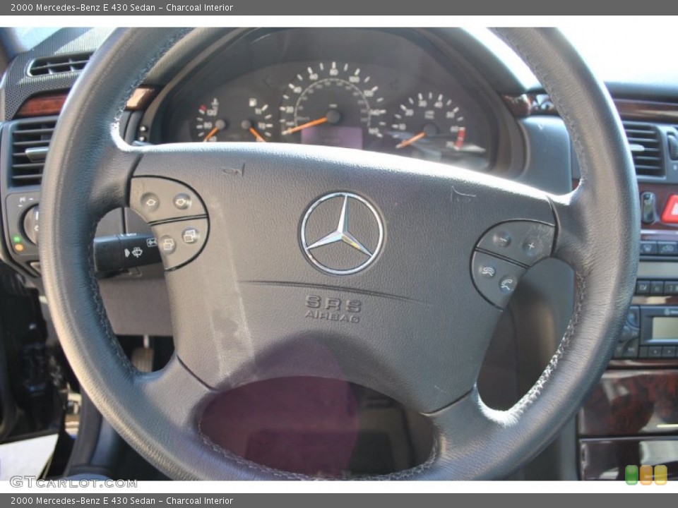 Charcoal Interior Steering Wheel for the 2000 Mercedes-Benz E 430 Sedan #76433433
