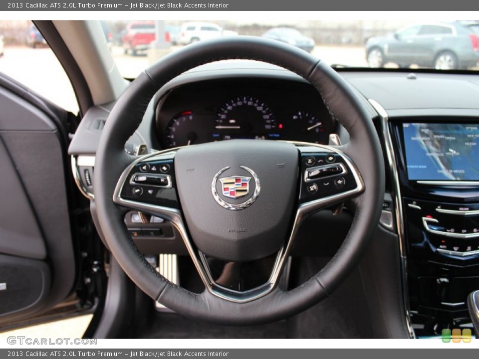Jet Black/Jet Black Accents Interior Steering Wheel for the 2013 Cadillac ATS 2.0L Turbo Premium #76435514
