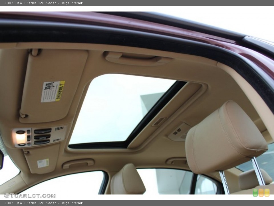 Beige Interior Sunroof for the 2007 BMW 3 Series 328i Sedan #76436183