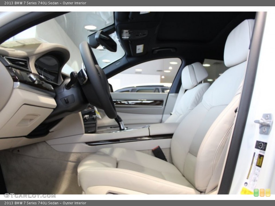 Oyster Interior Front Seat for the 2013 BMW 7 Series 740Li Sedan #76437553