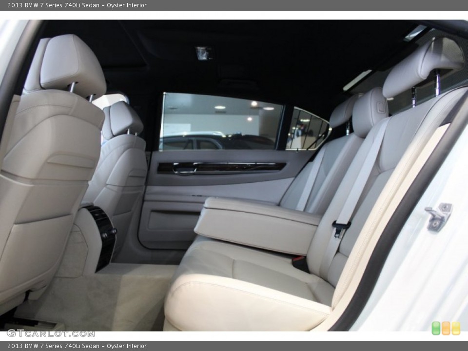 Oyster Interior Rear Seat for the 2013 BMW 7 Series 740Li Sedan #76437599