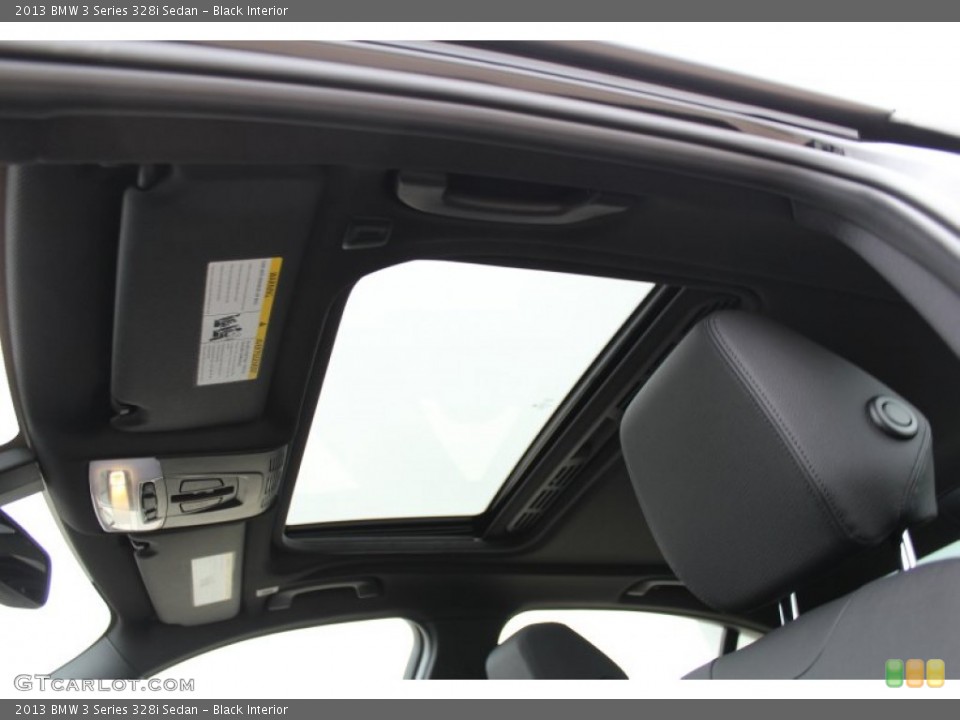 Black Interior Sunroof for the 2013 BMW 3 Series 328i Sedan #76437929