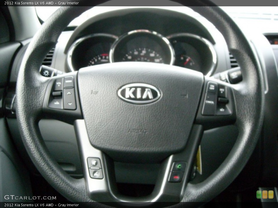 Gray Interior Steering Wheel for the 2012 Kia Sorento LX V6 AWD #76438290