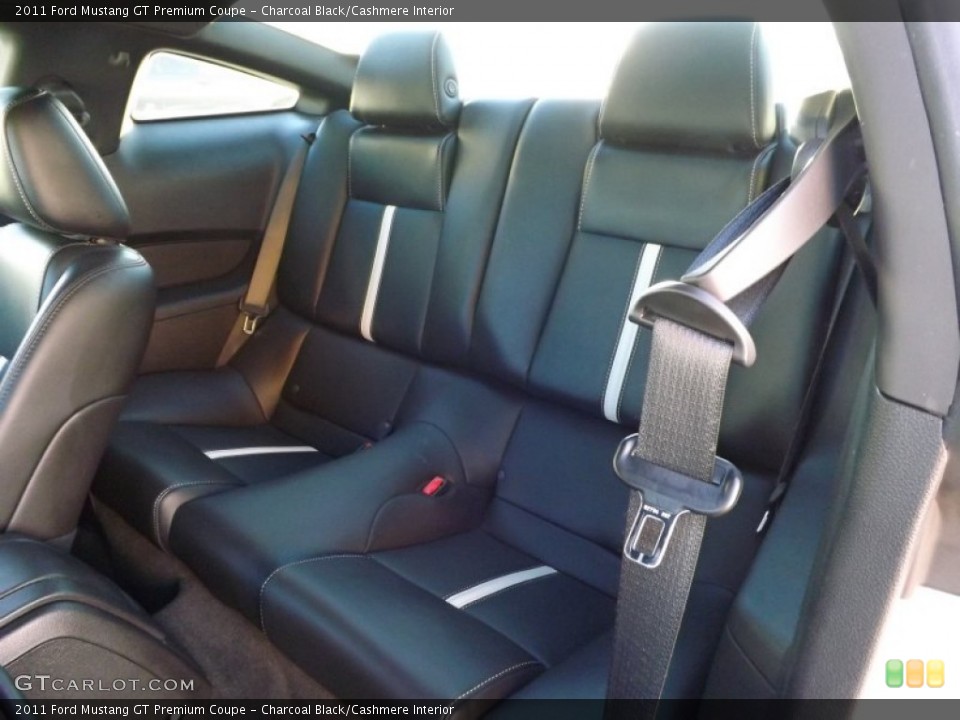 Charcoal Black/Cashmere Interior Rear Seat for the 2011 Ford Mustang GT Premium Coupe #76439933