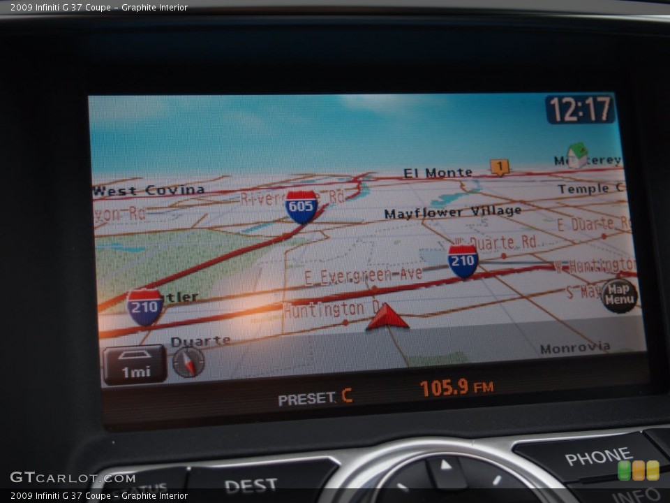 Graphite Interior Navigation for the 2009 Infiniti G 37 Coupe #76440932