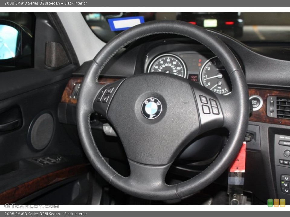 Black Interior Steering Wheel for the 2008 BMW 3 Series 328i Sedan #76443266