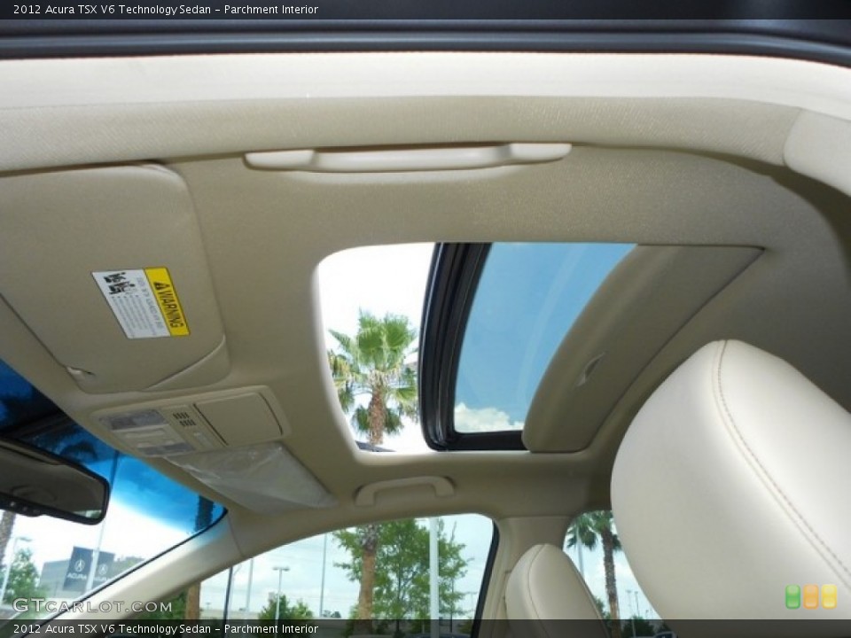 Parchment Interior Sunroof for the 2012 Acura TSX V6 Technology Sedan #76443671