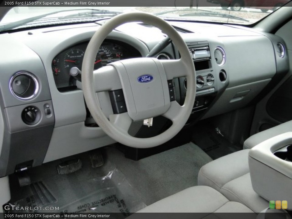 Medium Flint Grey Interior Dashboard for the 2005 Ford F150 STX SuperCab #76444535