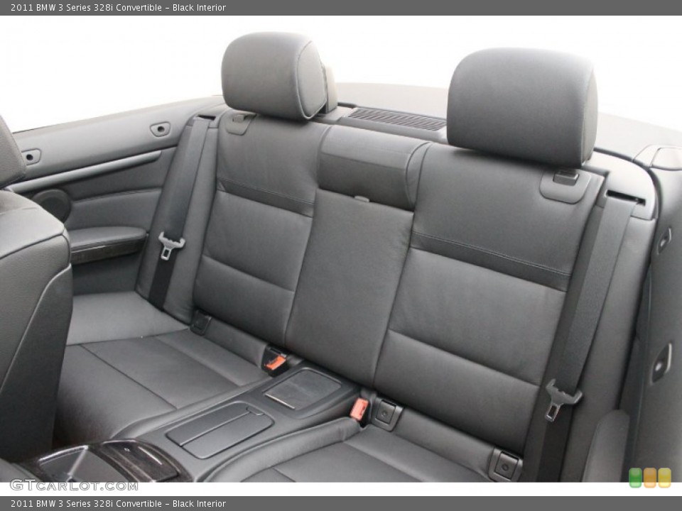 Black Interior Rear Seat for the 2011 BMW 3 Series 328i Convertible #76446824