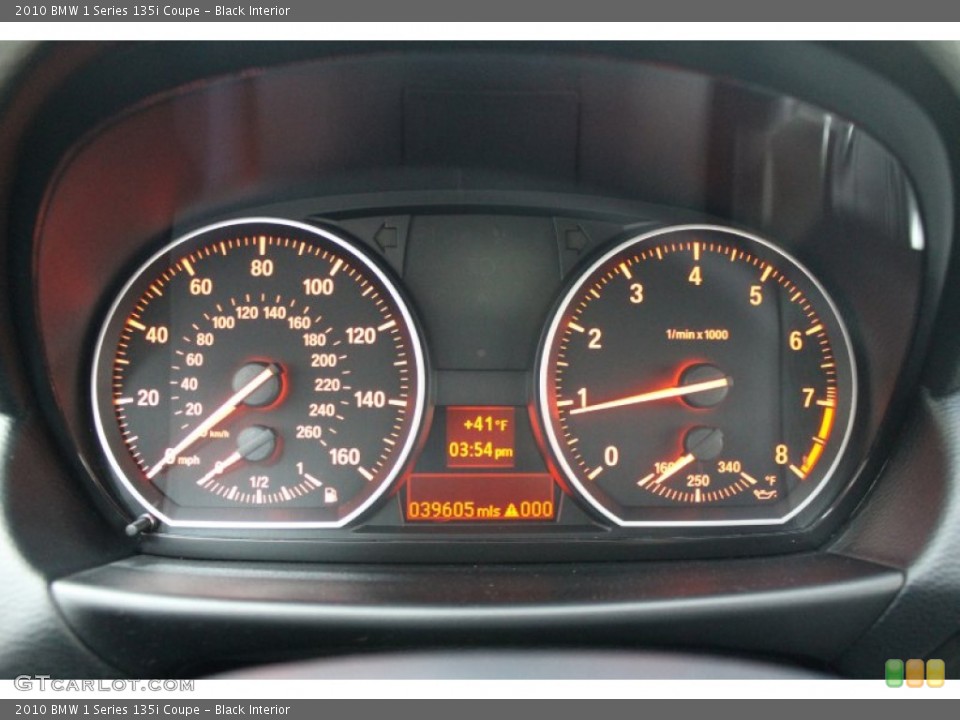Black Interior Gauges for the 2010 BMW 1 Series 135i Coupe #76447136