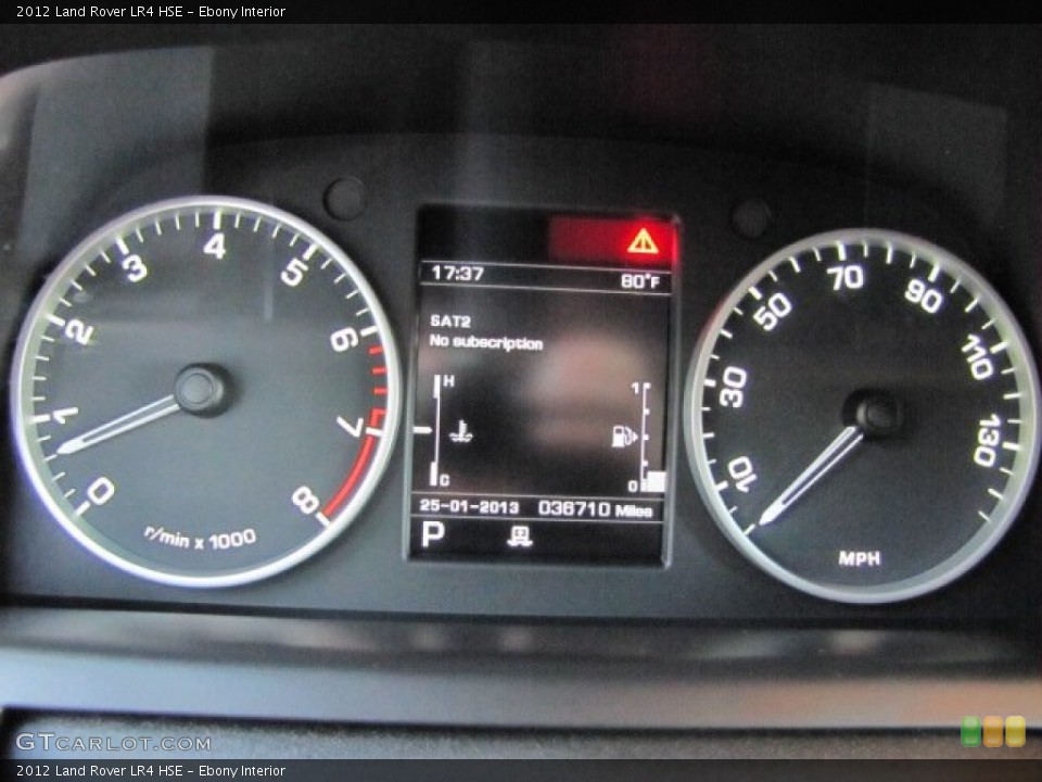 Ebony Interior Gauges for the 2012 Land Rover LR4 HSE #76448631