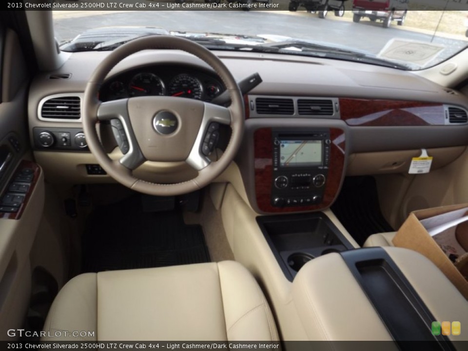 Light Cashmere/Dark Cashmere Interior Photo for the 2013 Chevrolet Silverado 2500HD LTZ Crew Cab 4x4 #76451783