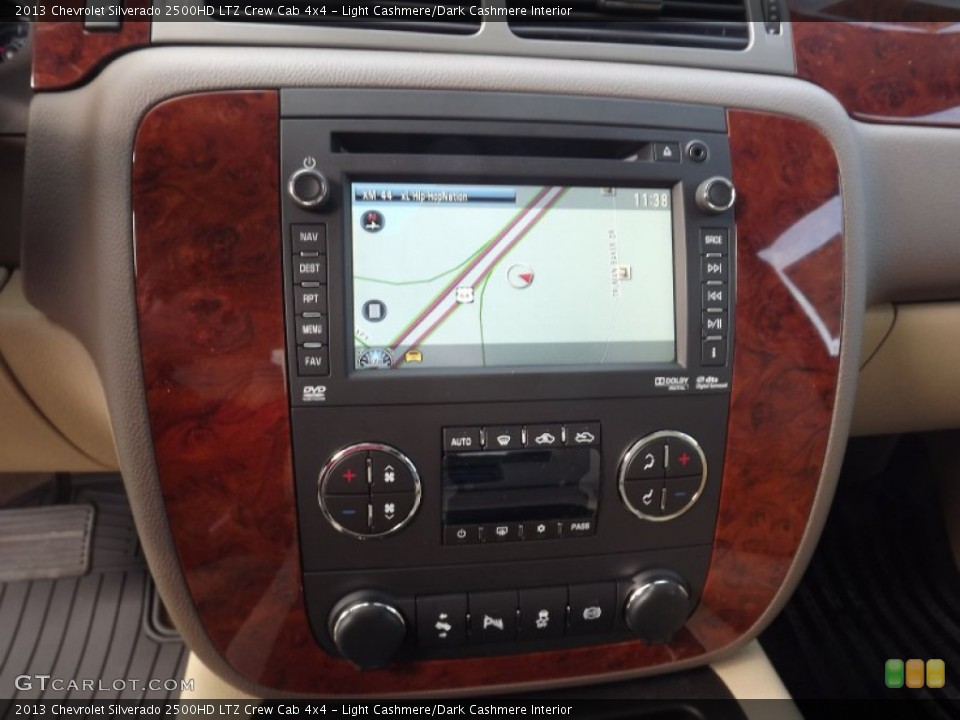 Light Cashmere/Dark Cashmere Interior Navigation for the 2013 Chevrolet Silverado 2500HD LTZ Crew Cab 4x4 #76451789