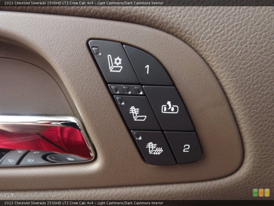 Light Cashmere/Dark Cashmere Interior Controls for the 2013 Chevrolet Silverado 2500HD LTZ Crew Cab 4x4 #76451828