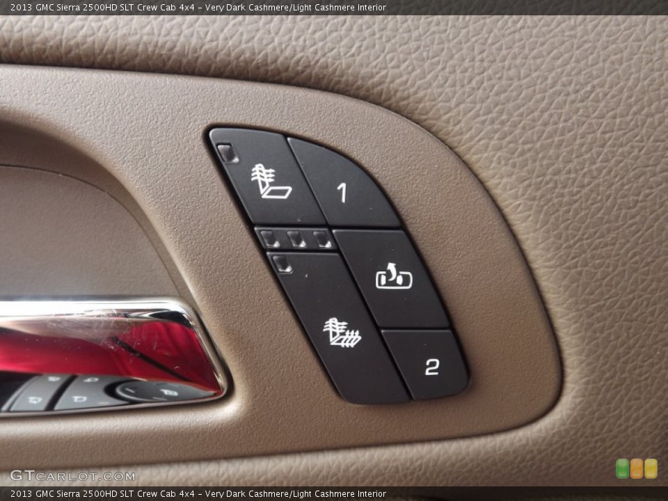 Very Dark Cashmere/Light Cashmere Interior Controls for the 2013 GMC Sierra 2500HD SLT Crew Cab 4x4 #76452101