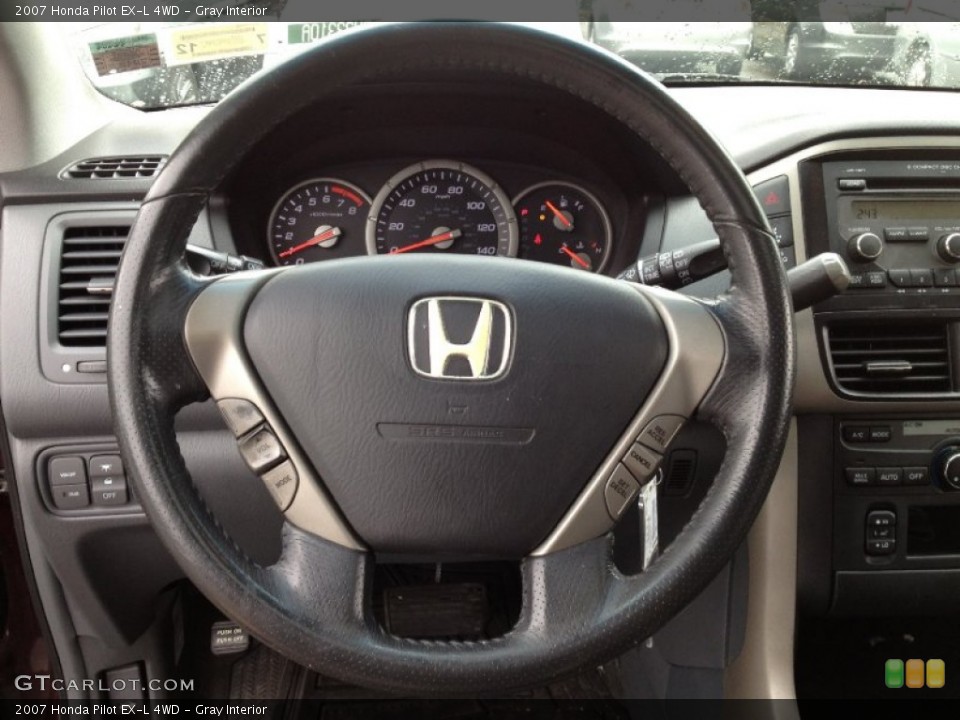 Gray Interior Steering Wheel for the 2007 Honda Pilot EX-L 4WD #76453458