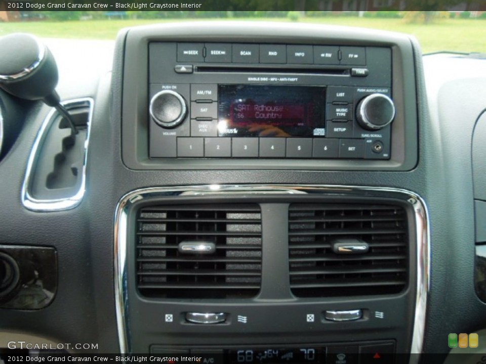 Black/Light Graystone Interior Audio System for the 2012 Dodge Grand Caravan Crew #76453956