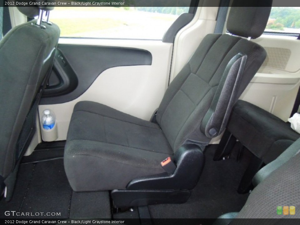 Black/Light Graystone Interior Rear Seat for the 2012 Dodge Grand Caravan Crew #76453971