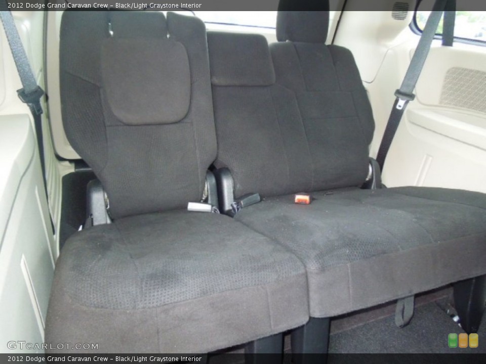 Black/Light Graystone Interior Rear Seat for the 2012 Dodge Grand Caravan Crew #76453989