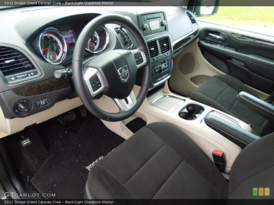 Black/Light Graystone Interior Prime Interior for the 2012 Dodge Grand Caravan Crew #76454019