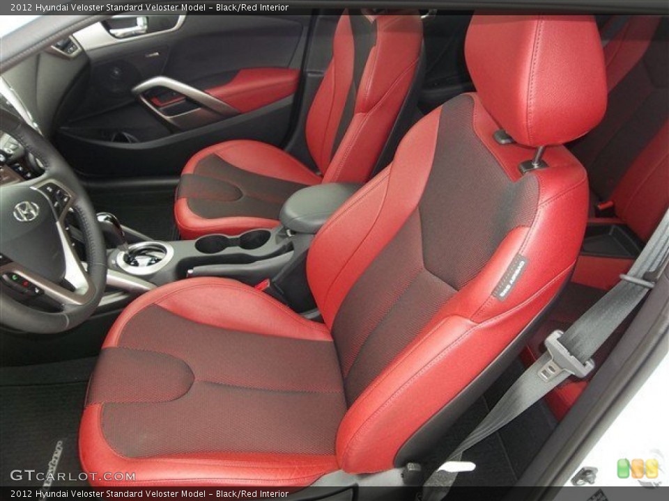 Black/Red Interior Front Seat for the 2012 Hyundai Veloster  #76454505