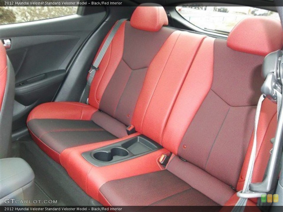 Black/Red Interior Rear Seat for the 2012 Hyundai Veloster  #76454508