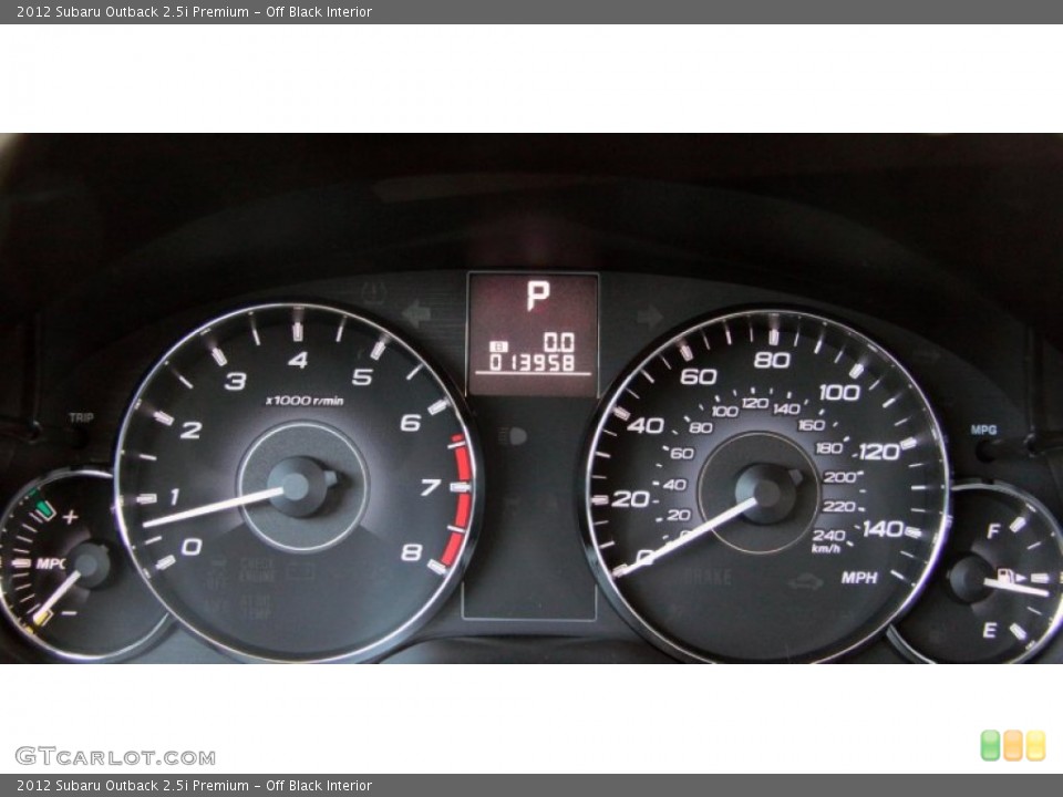 Off Black Interior Gauges for the 2012 Subaru Outback 2.5i Premium #76458135
