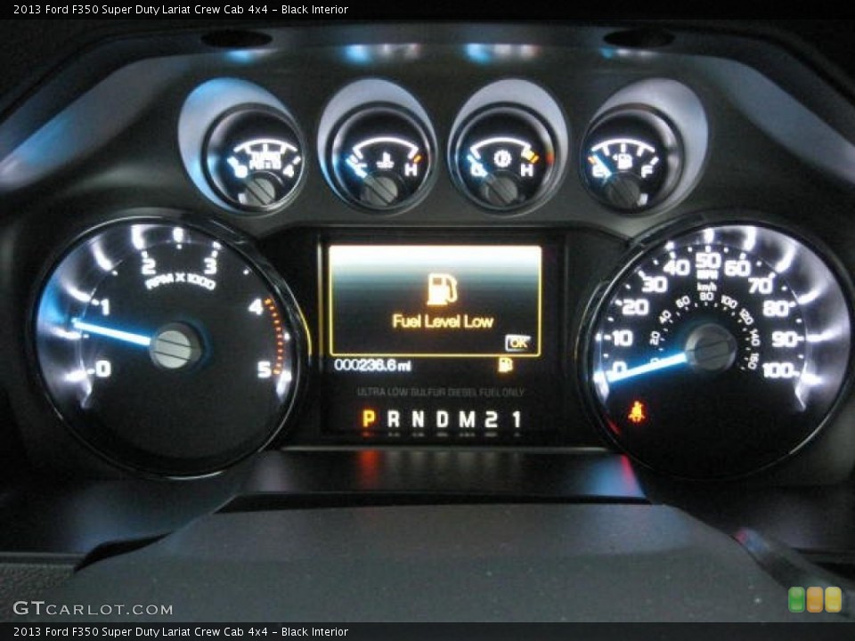 Black Interior Gauges for the 2013 Ford F350 Super Duty Lariat Crew Cab 4x4 #76459406