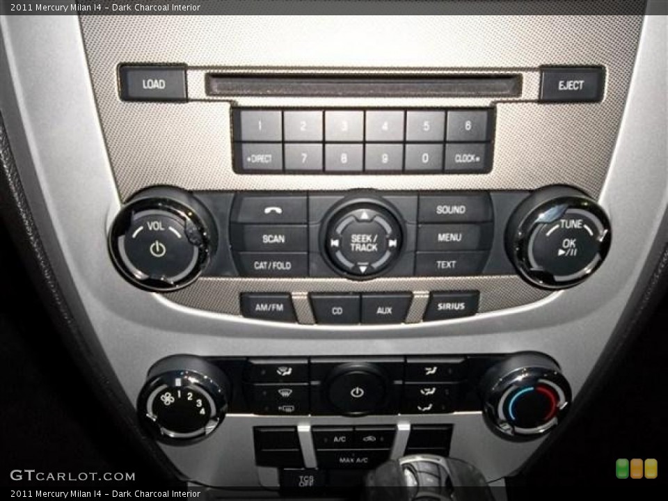 Dark Charcoal Interior Controls for the 2011 Mercury Milan I4 #76461746