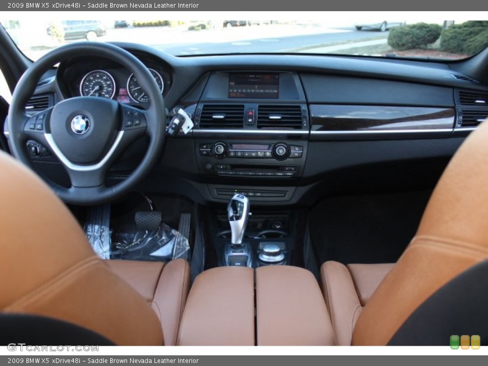 Saddle Brown Nevada Leather Interior Dashboard for the 2009 BMW X5 xDrive48i #76462145