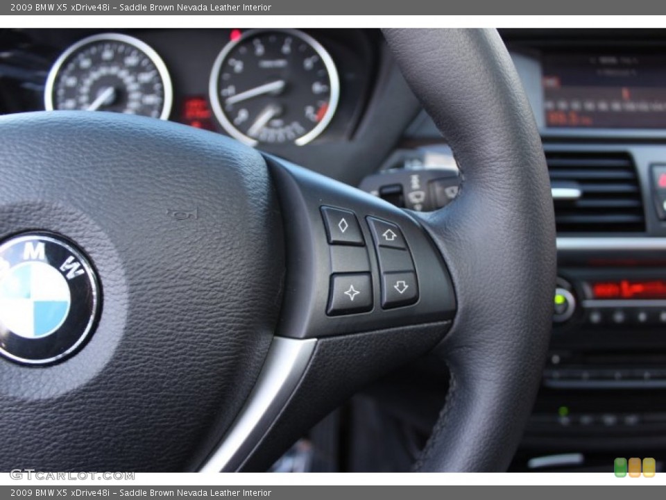 Saddle Brown Nevada Leather Interior Controls for the 2009 BMW X5 xDrive48i #76462250
