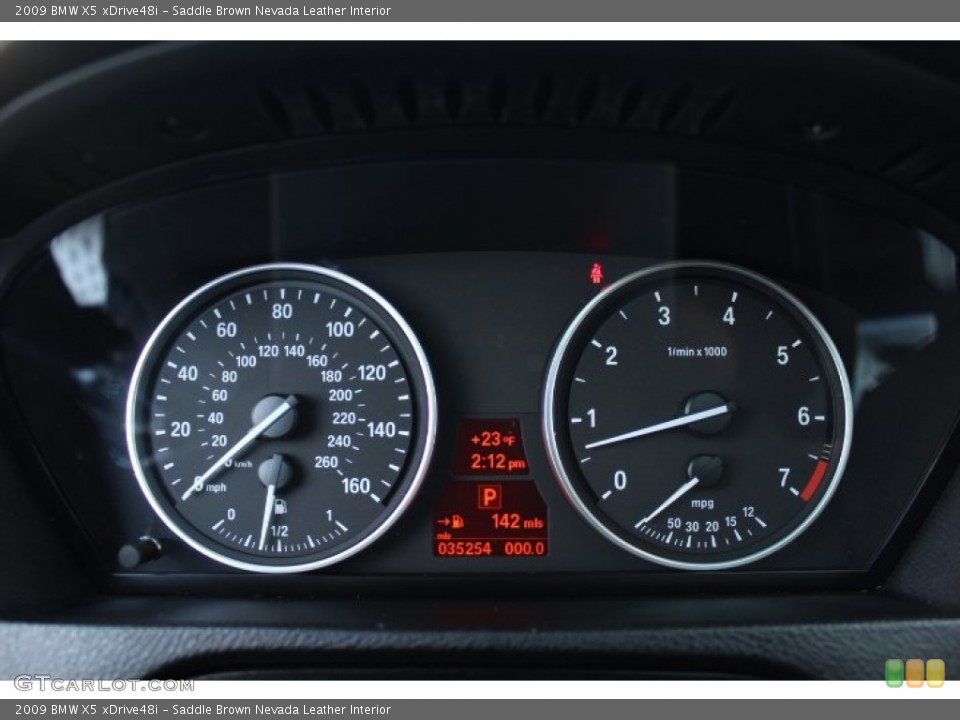 Saddle Brown Nevada Leather Interior Gauges for the 2009 BMW X5 xDrive48i #76462259