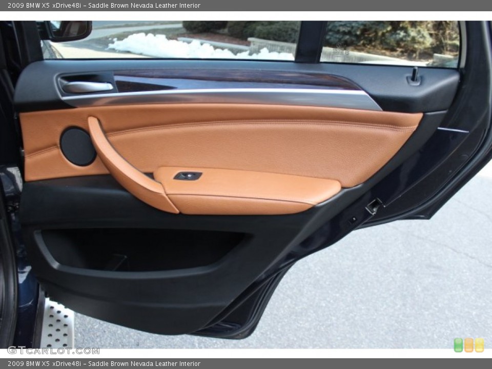 Saddle Brown Nevada Leather Interior Door Panel for the 2009 BMW X5 xDrive48i #76462350