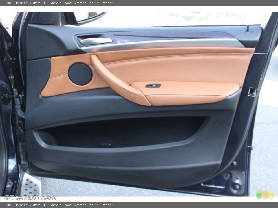 Saddle Brown Nevada Leather Interior Door Panel for the 2009 BMW X5 xDrive48i #76462383