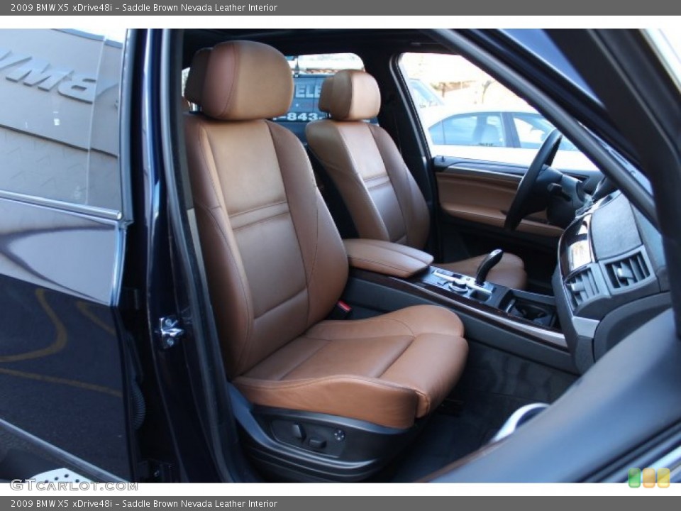 Saddle Brown Nevada Leather Interior Front Seat for the 2009 BMW X5 xDrive48i #76462445