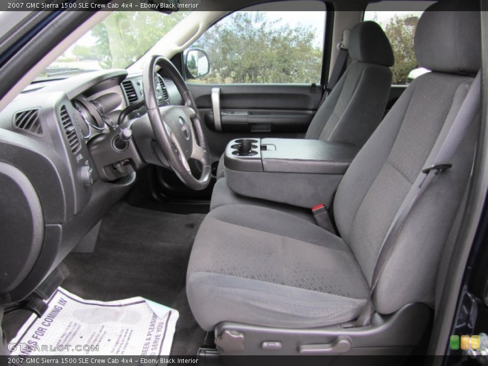 Ebony Black Interior Photo for the 2007 GMC Sierra 1500 SLE Crew Cab 4x4 #76463000