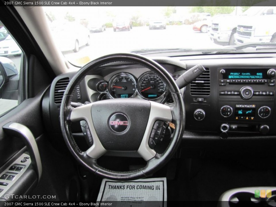 Ebony Black Interior Dashboard for the 2007 GMC Sierra 1500 SLE Crew Cab 4x4 #76463018