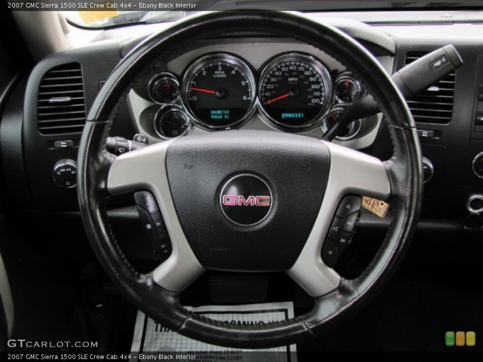 Ebony Black Interior Steering Wheel for the 2007 GMC Sierra 1500 SLE Crew Cab 4x4 #76463049