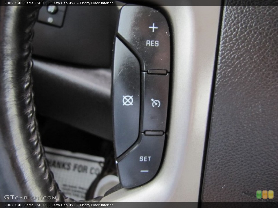 Ebony Black Interior Controls for the 2007 GMC Sierra 1500 SLE Crew Cab 4x4 #76463069