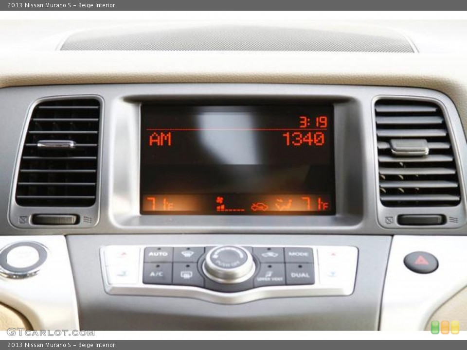 Beige Interior Controls for the 2013 Nissan Murano S #76463126