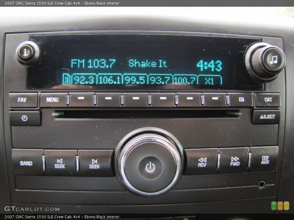 Ebony Black Interior Audio System for the 2007 GMC Sierra 1500 SLE Crew Cab 4x4 #76463246