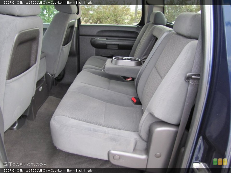 Ebony Black Interior Rear Seat for the 2007 GMC Sierra 1500 SLE Crew Cab 4x4 #76463362