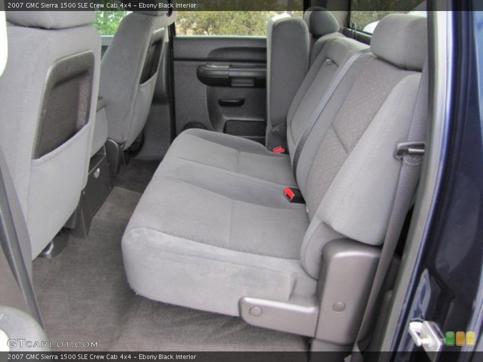 Ebony Black Interior Rear Seat for the 2007 GMC Sierra 1500 SLE Crew Cab 4x4 #76463384