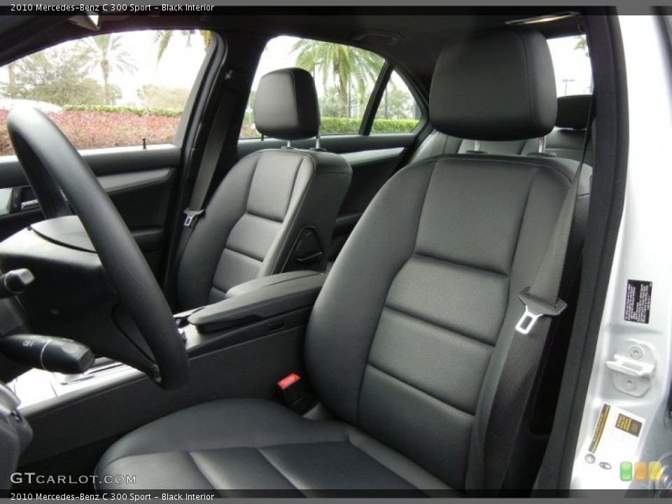 Black Interior Front Seat for the 2010 Mercedes-Benz C 300 Sport #76465650