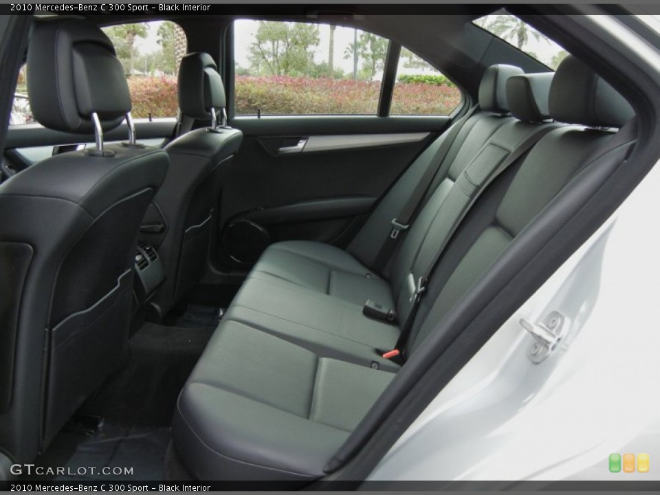 Black Interior Rear Seat for the 2010 Mercedes-Benz C 300 Sport #76465671